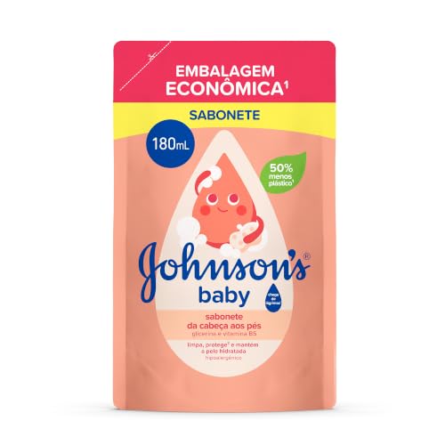 Sabonete Líquido Refil Glicerina Da Cabeça Aos Pés Johnson's Baby, 180ml