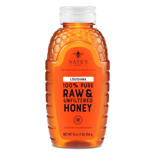 Nates Louisiana 100percent Pure Raw And Unfiltered Honey 16 Oz