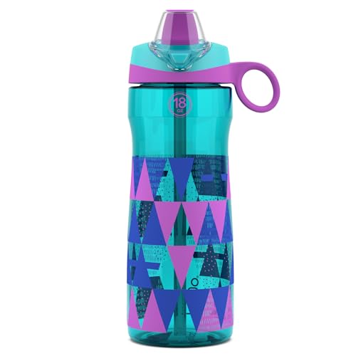 Pogo BPA-Free Tritan Kids Wate...Straw,Taffy Triangles,18 oz