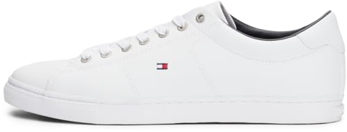 (-29%) Tommy Hilfiger Herren Cupsole Sneaker Essential Leather Schuhe, Weiß (White), 43