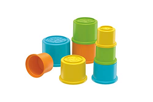 Fisher-Price Baby Plastic Stacking Cups ,Building Blocks( Multicolor ), 8 Pieces