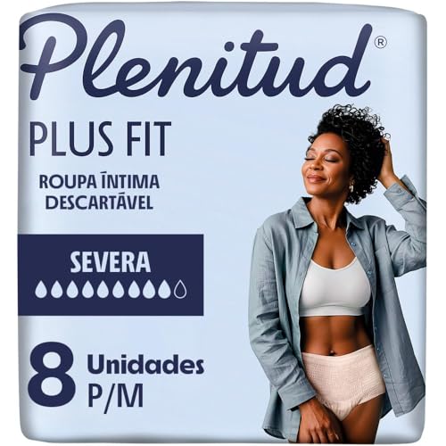 Plenitud Roupa Íntima Proctect Plus, 8 Unidades - P/M, Azul