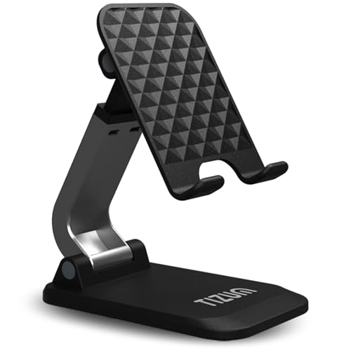 Tizum Universal Tablet/Mobile Stand Phone Holder for iPhone, iPad, Kindle & All Smartphones | Adjustable Angles, Telescopic Arm, Anti-Slip & Scratch-P