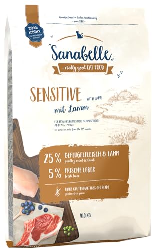 🔥 STARKER PREIS (-43%) Sanabelle Sensitive mit Lamm | Katzentrockenfutter für ernährungssensible Katzen | 6 x 400 g
