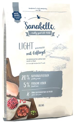 (-29%) SanaBelle Light | Katzentrockenfutter mit vermindertem Energiergehalt für übergewichtige Katzen | 6 x 400 g