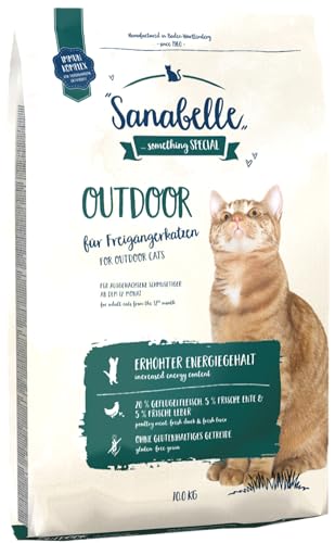 (-27%) SanaBelle Outdoor | Katzentrockenfutter für ausgewachsene Katzen (ab dem 12. Monat) | besonders geeignet für Freigängerkatzen mit erhöhtem Bewegungsumfang | 1 x 10 kg