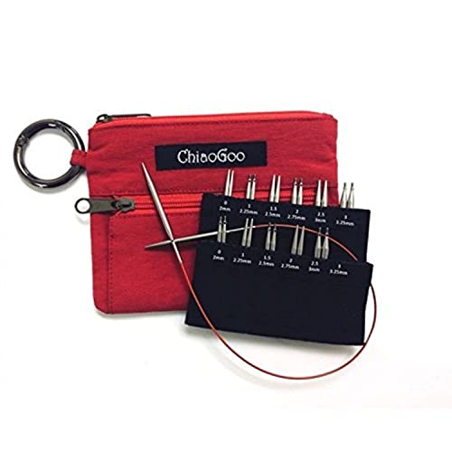 ChiaoGoo Twist Lace Short Combo Pack 5 cm and 8 cm Knitting Needle Tips 2 mm to 3.25 mm 1 piece