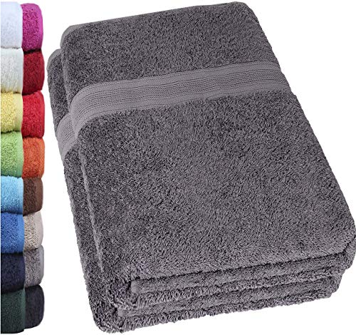 ⚡ BLITZDEAL (-55%) NatureMark 2er Pack DUSCHTÜCHER Premium Qualität 70x140cm DUSCHTUCH Dusch-Handtuch Doppelpack Farbe: Anthrazit grau