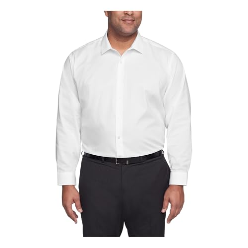 Unlisted by Kenneth Cole mens Big and Tall Solid Dress Shirt, White, 22 Neck 37 -38 Sleeve 5X-Large Tall US