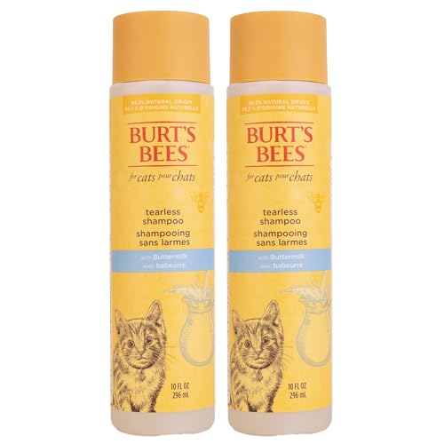 Tearless Kitten Shampoo with Buttermilk Burts Bees for Pets Tearless Kitten Shampoo with Buttermilk, 10 Fl Oz, 2-Pk | 99% natural origin formula for sensitive, itchy skin, pH-balanced and fragrance-free for kittens