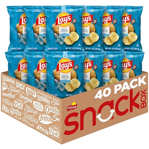 Lay's Salt & Vinegar Flavored Potato Chips, (40 Count)