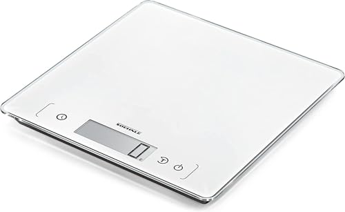 Soehnle Page Comfort 400 Digital Kitchen Scale – White Extra-Large Surface with 10kg...