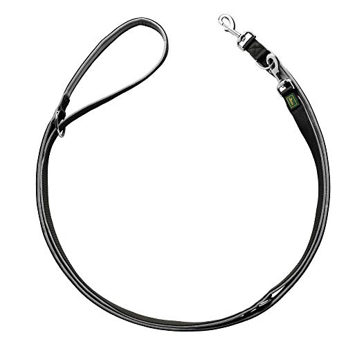 🔥 STARKER PREIS (-51%) HUNTER Verstellbare Führleine Neopren 10/200, Schwarz/Grau