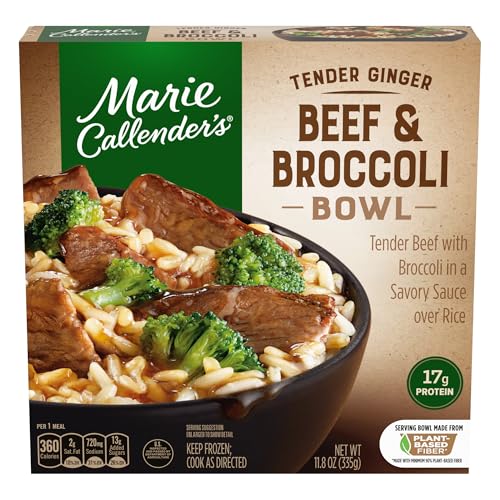 Marie Callender's Tender Ginger Beef and Broccoli Bowl, Frozen Meal, 11.8 oz