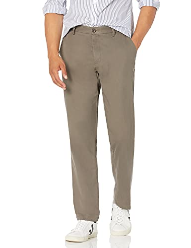 Amazon Essentials Men's Straight-Fit Wrinkle-Resistant Flat-Front Chino Pant, Taupe, 38W x 29L
