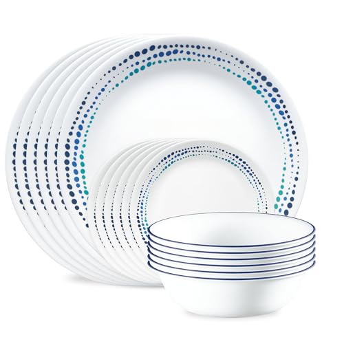 Corelle Vitrelle 18-Piece Dinnerware Set, Service for 6