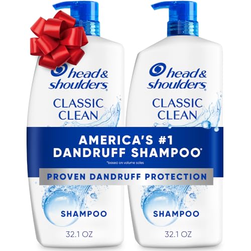 Head & Shoulders Dandruff Shampoo, Classic Clean, Twin Pack, Anti-Dandruff Daily Use, Paraben-Free, Color-Safe, 32.1 Fl Oz Each (Set of 2)