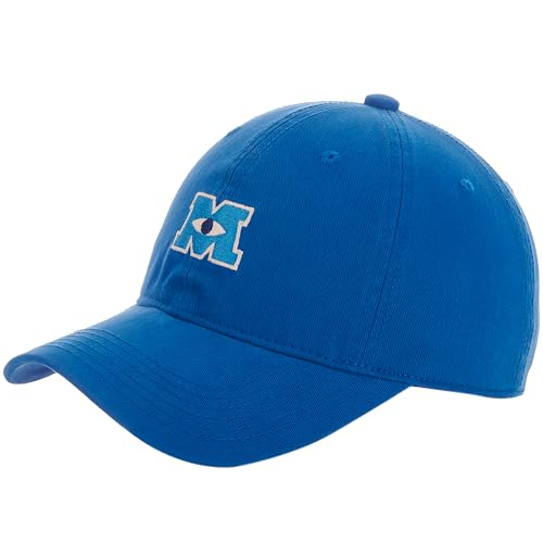 Concept One Disney Pixar Monsters Inc and University Baseball Cap, Adjustable Dad Hat, Blue, Large