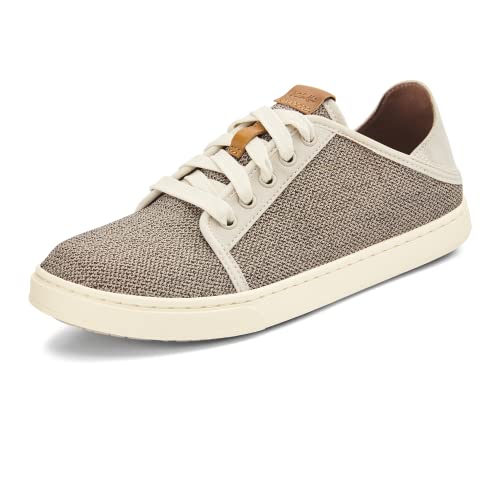 OLUKAI Pehuea Li Women's Lace-Up Sneakers, Casual Everyday Shoes with Drop-in Heel, Lightweight & Breathable Mesh Design, All-Day Comfort & Support, Tapa/Tapa, 8