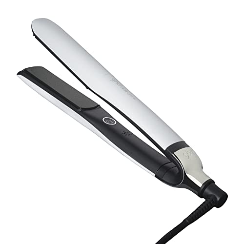 ghd Platinum+ Styler - 1” Smart Flat Iron Hair Straightener - Professional Ceramic Styling Tool with Predictive Heat Control and Automatic Shut-Off - More Shine and More Color Protection - White