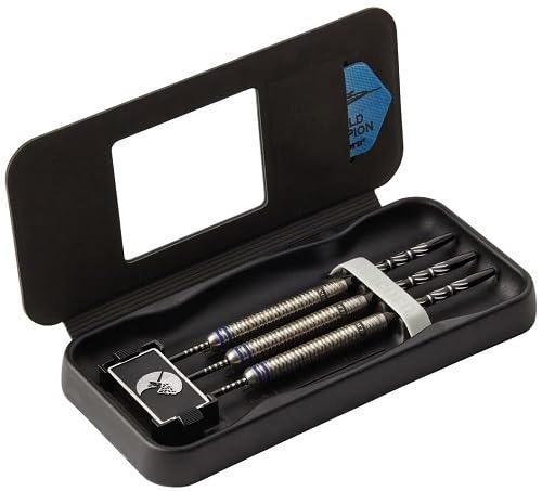 Unicorn Steel Tip Professional Darts Set | Gary 'The Flying Scotsman' Anderson Phase 3 World Champion | 90% Natural Tungsten Barrels with Blue Accents | 21 g