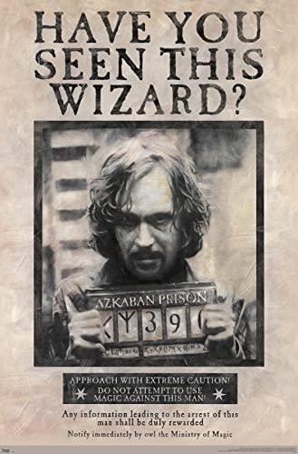 Trends International The Wizarding World: Harry Potter - Sirius Black Wanted Poster Wall Poster, 22.375" x 34", Unframed Version