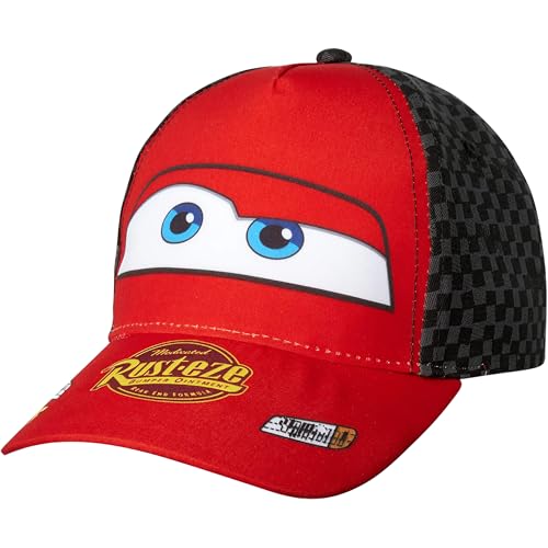 Disney Pixar Boys’ Cars Lightning McQueen Hat - Piston Cup Baseball Cap (Toddler/Boy), Size 4-7 Years, Cars Lm Checkered