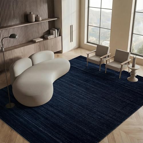 SAFAVIEH Vision Collection Area Rug - 6' x 9', Navy, Modern Ombre Tonal Chic Design, Non-Shedding & Easy Care, Ideal for High Traffic Areas in Living Room, Bedroom (VSN606N)