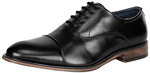 Bruno Marc Men's Lace Up Soft Cap-Toe Formal Dress Shoes,Size 11,Black,Louis_2