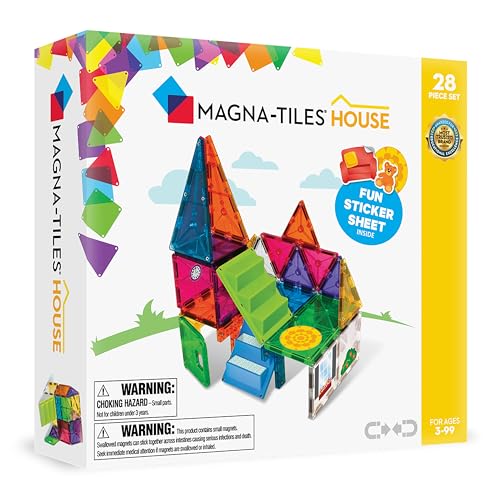 MAGNA-TILES House 28-Piece Magnetic Construction Set