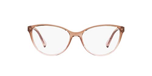 Armani Exchange A|X Womens AX3053 Square Prescription Eyewear Frames, Transparent Tundra/Rose/Demo Lens, 53 mm
