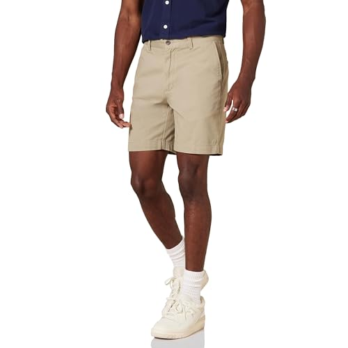 Amazon Essentials Men's Slim-Fit 7" Chino Shorts, Khaki, 32