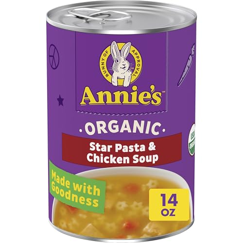 Annie’s Organic Star Pasta and Chicken Canned Soup, Ready To Serve, 14 oz