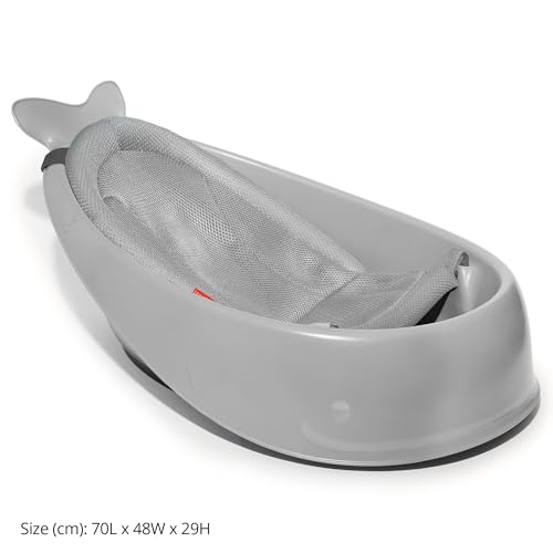 Skip Hop Infant Bath Tub 3-Stage Grow With Baby Smart Sling MOBY Bathtub Grey Age 0+