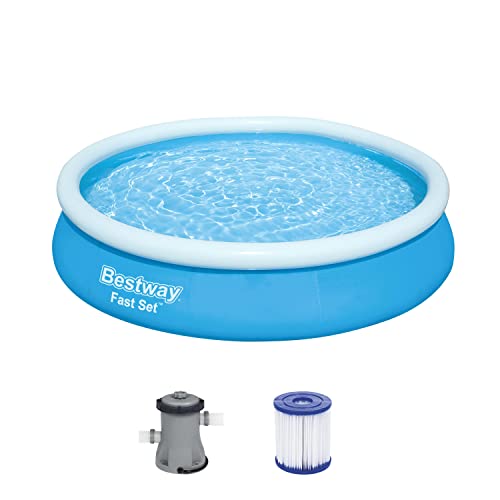 🔥 STARKER PREIS (-44%) BESTWAY Fast Set Pool Set 366x76 cm, mit Filterpumpe
