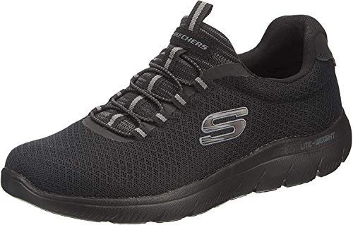(-30%) Skechers Herren Summits sneakers, Black Mesh Trim, 42.5 EU