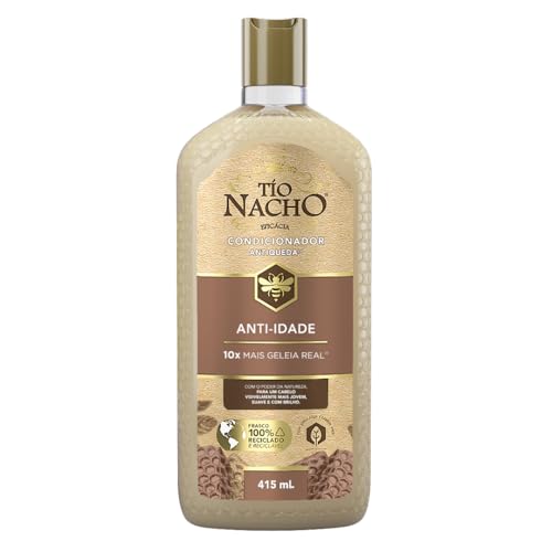 Tío Nacho Condicionador Anti-idade Antiqueda Natural com Geleia Real Concentrada – Reparação, Nutrição Profunda e Fortalecimento Capilar 415ml