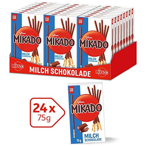 🔥 STARKER PREIS (-35%) Mikado Milchschokolade Keksstäbchen, 75 g (24er-Pack)