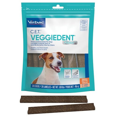 Virbac CET VEGGIEDENT FR3SH Tartar Control Chews for Dogs - Small
