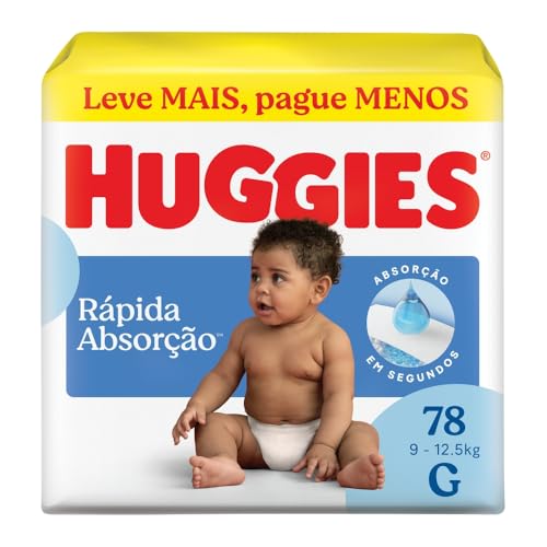 Fralda Huggies Máxima Proteção M 196 unidades