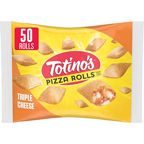 Totino's Pizza Rolls, Triple Cheese Flavored, Frozen Snacks, 50 Rolls, 24.8 oz