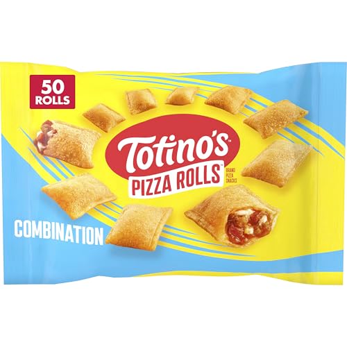 Totino's Pizza Rolls, Combination Flavored, Frozen Snacks, 50 Rolls, 24.8 oz
