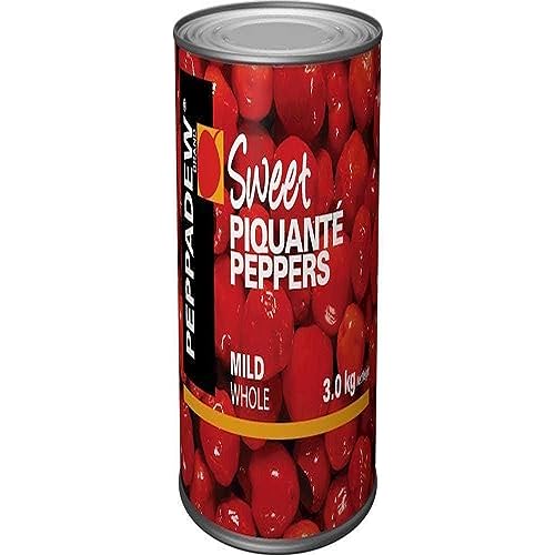 Peppadew Peppers, Sweet Whole Piquanté Peppers, Vegan, Gluten Free, Mild Spice, Ideal for Food Service, Bar Snacks and Nibbles, 3kg Can