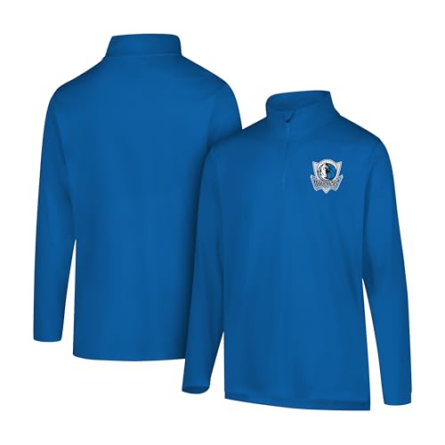 Ultra Game Men's NBA Poly Knit Quarter Zip Long Sleeve Shirt, Team Colour, XXL