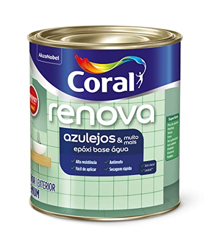 Tinta Epóxi Base Água Diversas Superficíes Coral Renova Azulejos 900 ml Branco Acetinado