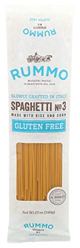Rummo Gluten Free Spaghetti Pasta N.3 - Corn & Rice Pasta Noodles, GF Spaghetti, Thin Pasta Noodles, Italian Pasta - 12 Ounce (Pack of 1)