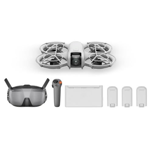 DJI Neo Motion Fly More Combo, Mini Drone with 4K UHD Camera for Adults, 135g Self Flying Drone that Follows You, Palm Takeoff, Subject Tracking, QuickShots, with RC Motion 3 and 3 Batteries