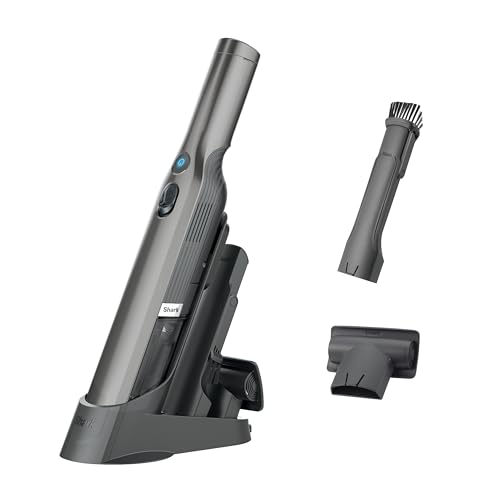 Shark WV201 WANDVAC Handheld Vacuum, Lightweight at 1.4 Pounds with Powerful Suction, Charging Dock, Single Touch Empty 