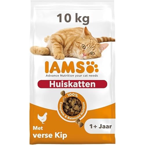 🔥 STARKER PREIS (-31%) IAMS Indoor Katzenfutter trocken mit Huhn - Trockenfutter für Hauskatzen ab 1 Jahr, 10 kg