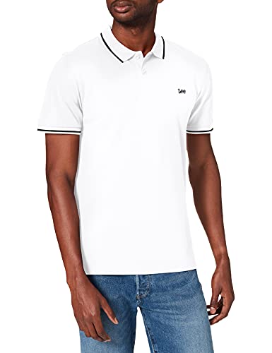 🔥 STARKER PREIS (-43%) LEE - Poloshirt Herren - Regular Fit - Pique Polo - Strahlend Weiß